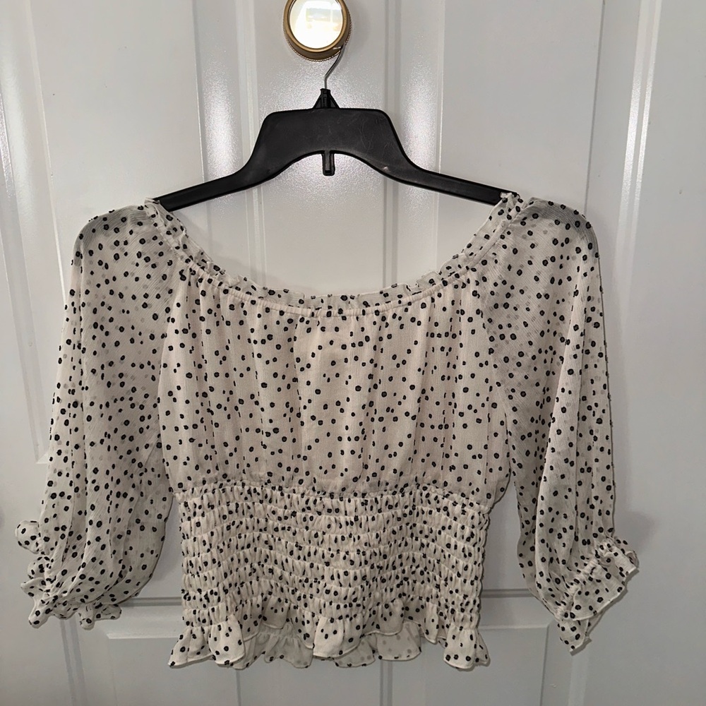 Polka Dot Anthropologie Women's Top